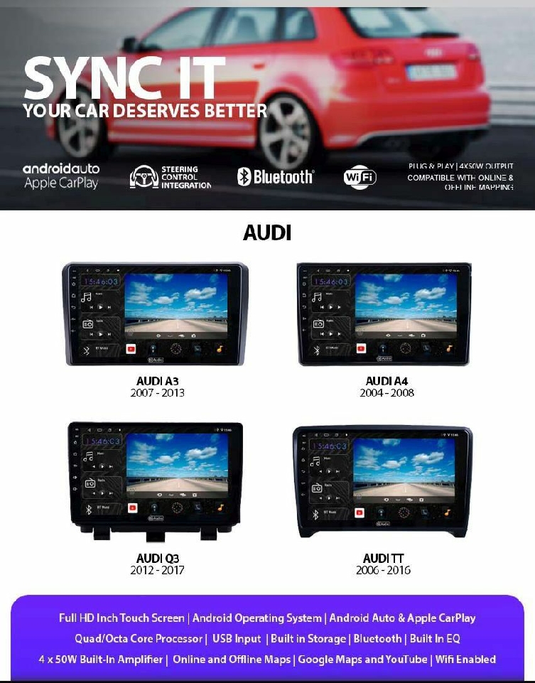 Audi Android Auto CarPlay replacement head unit