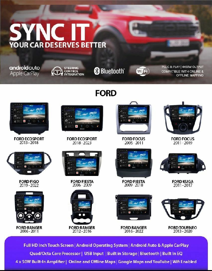 Ford Android Auto CarPlay replacement head unit