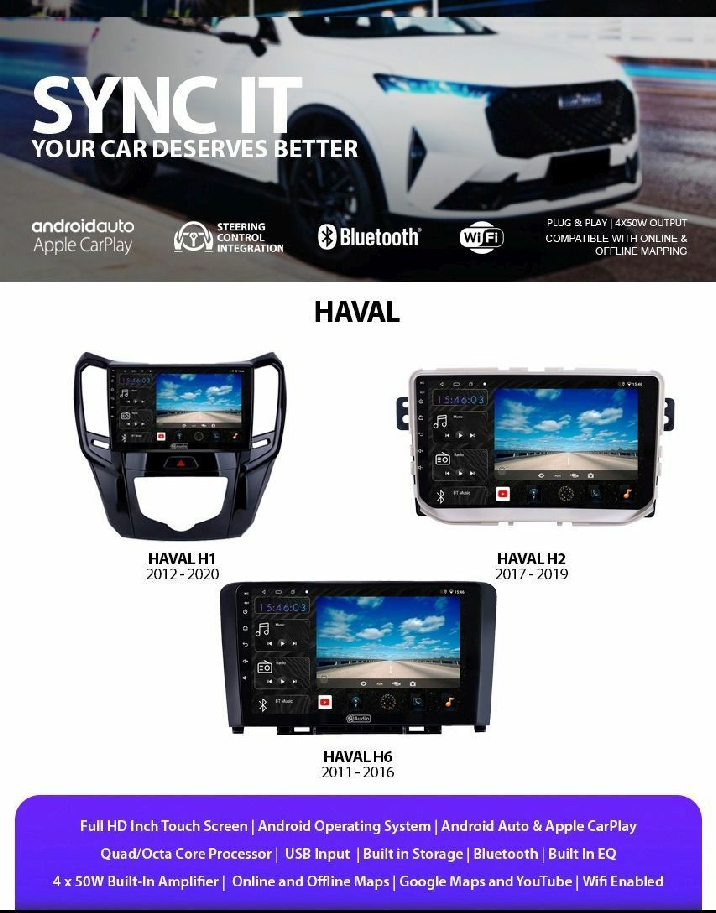 Haval Android Auto CarPlay replacement head unit