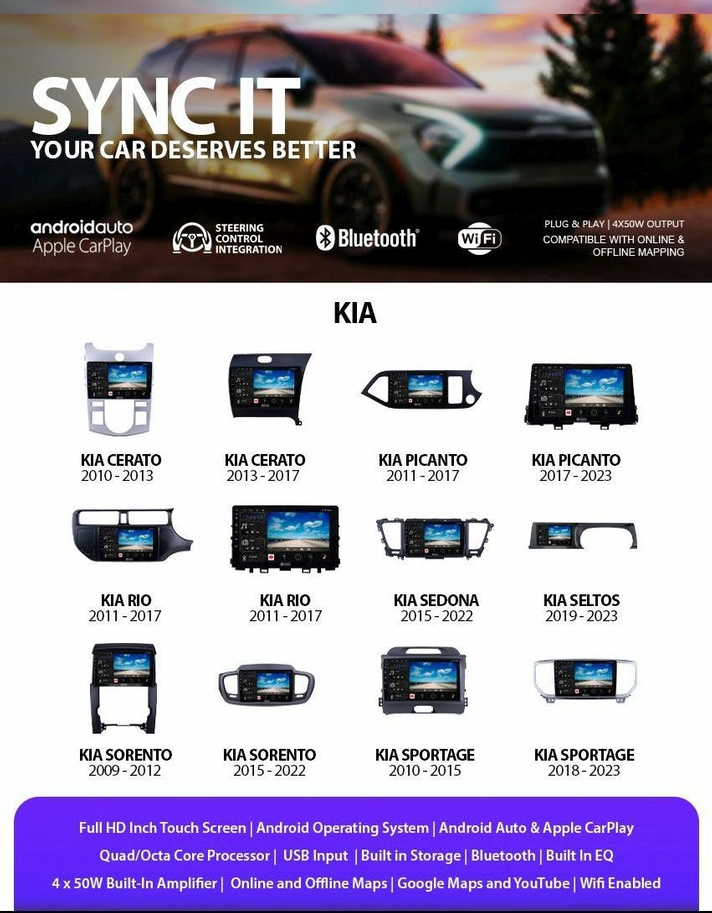 Kia Android Auto CarPlay replacement head unit